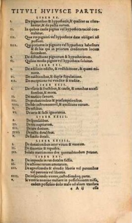 Digestorvm Sev Pandectarum Libri quinquaginta. 4, ... a Libro XX. vsq[ue] ad XXVIII.
