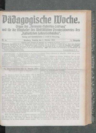 ¬Der¬ Ministerial-Erlaß vom 31. Januar 1908