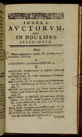 Index I. Auctorum, qui in hoc libro allegantur.