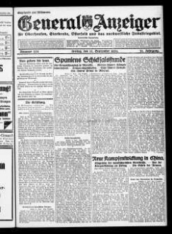 General-Anzeiger für Oberhausen, Sterkrade, Osterfeld und das nordwestliche Industriegebiet. 1921-1930