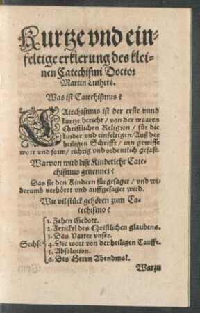 Was ist Catechismus?