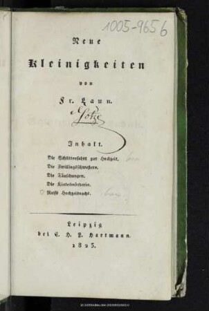 Neue Kleinigkeiten