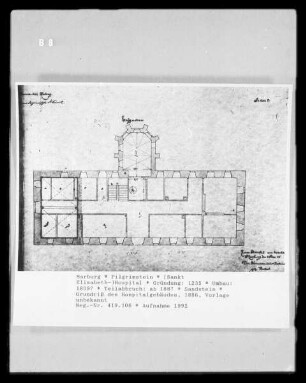 Grundriß des Deutschordenshospitals (Sankt Elisabeth-Hospitals), Vorlage unbekannt