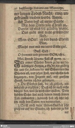 Buß-Andacht am Montage