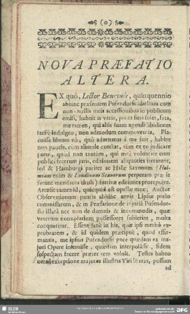 Nova Praefatio Altera