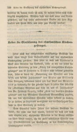 160-169 Ueber die Einführung des rhythmischen Kirchengesanges