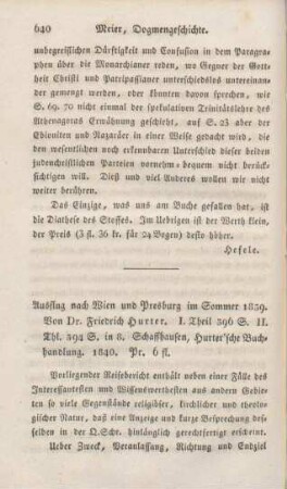 640-657 [Rezension] Hurter, Friedrich Emanuel von, Ausflug nach Wien und Presburg im Sommer 1839