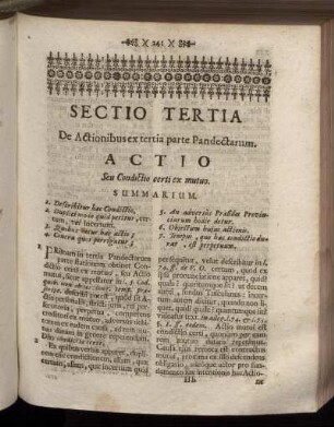 Seu Condictio certi ex mutuo. - Seu Condictio sine causâ