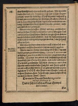 Der vierde Beweis Artickel Agricolae deß argen Clamanten ...