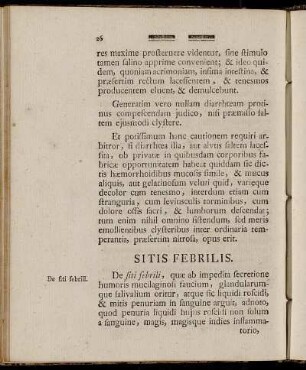 Sitis Febrilis.