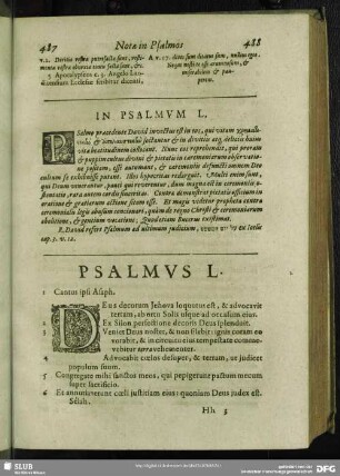 In Psalmum L. Psalmus L.