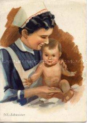 Krankenschwester mit Säugling
