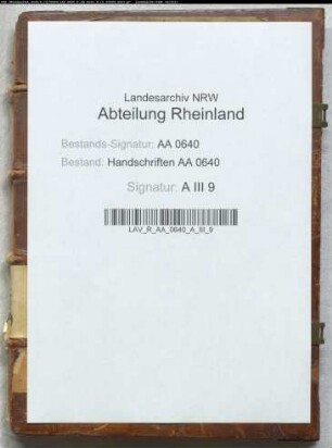 Kleve: Registrum comitis Johannis = Nr. D