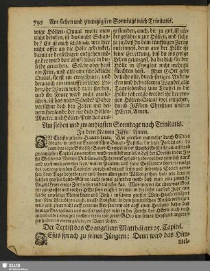 Am sieben und zwantzigsten Sonntage nach Trinitatis