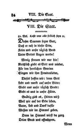 VIII. Die Saat.