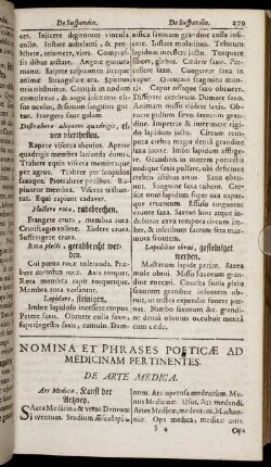 Nomina Et Phrases Poeticae Ad Medicinam Pertinentes