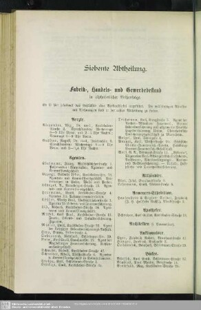 Siebente Abtheilung
