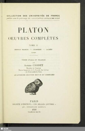 T. 2: Hippias Majeur. Charmide. Lachès. Lysis