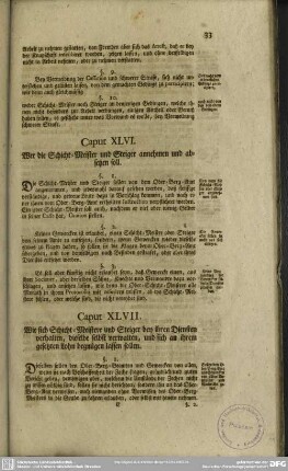 Caput XLVI. Wer die Schicht-Meister und Steiger annehmen und absetzen soll