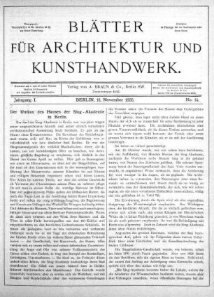No. 14, 16. November 1888