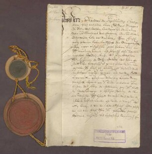 Landtagsabschied zwischen Markgraf Friedrich V. von Baden-Durlach und dem engeren Ausschuss der Markgrafschaft Hachberg