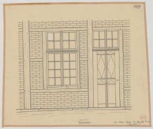Varlar bei Osterwick (Kreis Coesfeld): Haus Küper. Fenster und Tür [am Haupthaus] (Ansicht)