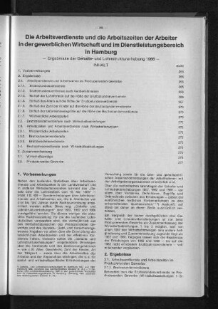 Die Arbeitsverdienste und die Arbeitszeiten der Arbeiter in der gewerblichen Wirtschaft und im Dienstleistungsbereich in Hamburg