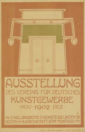 Ausstellung des Vereins für deutsches Kunstgewerbe Nov Dez 1902