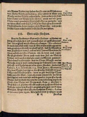 III. Gott nicht fürchten.