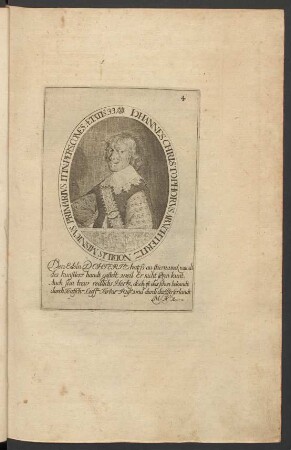 Johannes Christophorus Ab. Uchteritz Nobilis Misnicus ...