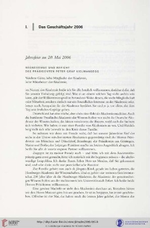 Jahresfeier am 20. Mai 2006