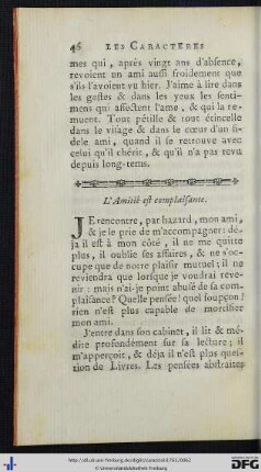 L’Amitié est complaisante.