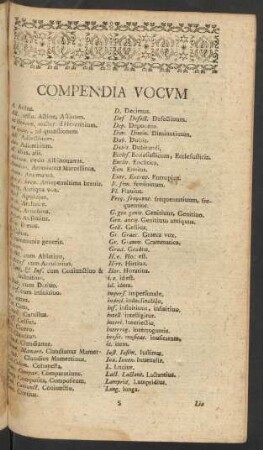 Compendia Vocum