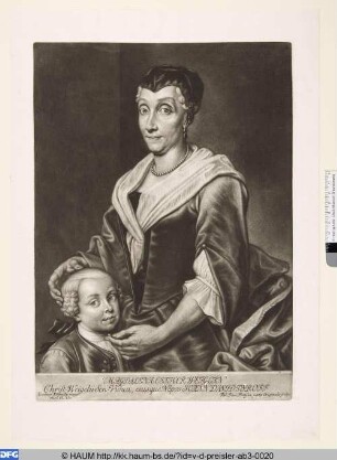 Magdalena Esther Weigel mit Johann David Tyroff als Kind