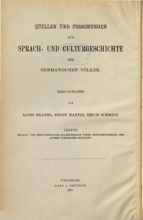 Die Alt- und neuschwedische Accentuierung unter Berücksichtigung der andern nordischen Sprachen