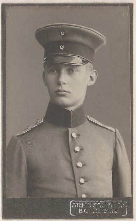 Oskar Schmieder als Einjährig-Freiwilliger im Rheinischen Infanterie-Regiment 160