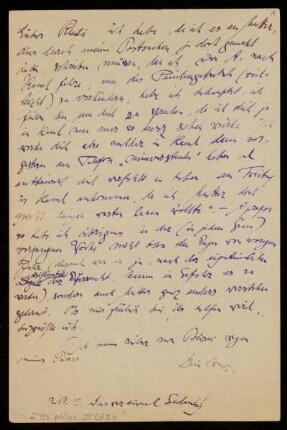Brief von Franz Rosenzweig an Rudolf Ehrenberg