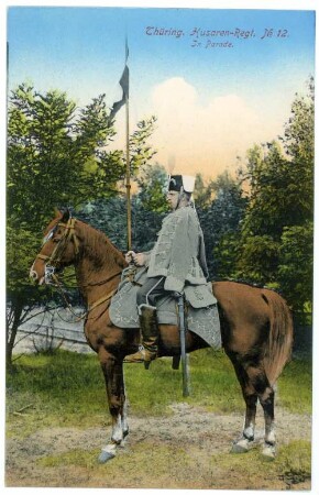 Torgau. Thür.-Hus.-Regim. Nr. 12 - In Parade