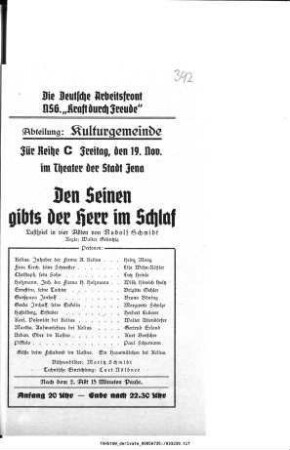 Den Seinen gibts der Herr im Schlaf