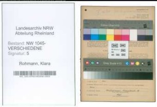 Entnazifizierung Klara Rohmann , geb. 22.09.1906 ()