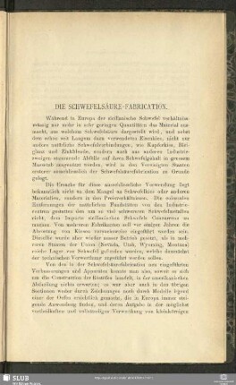 Die Schwefelsäure-Fabrication