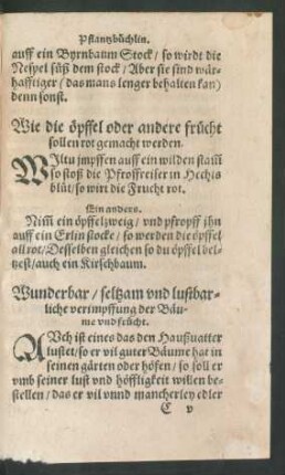 Wunderbar/ seltzam und lustbarliche verimpffung der Bäume und frücht.