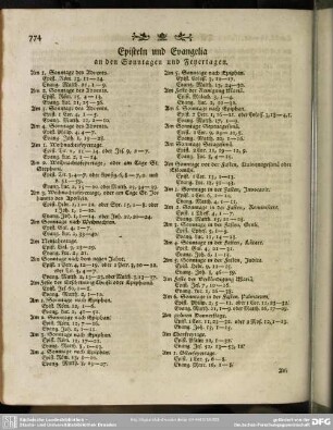Episteln und Evangelia an den Sonntagen und Feyertagen