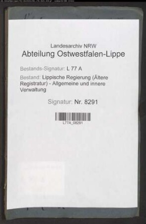 Straßenbau.- Straßenzug IV.- Distrikt a Oerlinghausen - Scheerenkrug