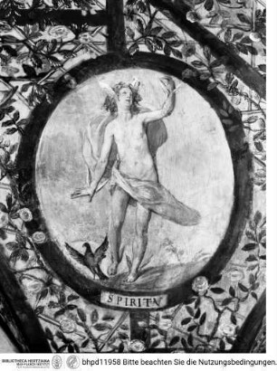Apotheose des Federico Zuccari, Allegorien und Porträts der Familie Zuccari, Allegorienzyklus und Zwickelfelder, Der Geist (Spiritus)