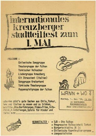Flugschrift: internationales kreuzberger stadtteilfest zum 1. Mai 1978