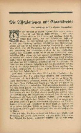 Die Assoziationen mit Staatskredit