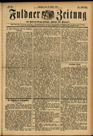 Ausgabe vom Freitag, den 19. April 1895.