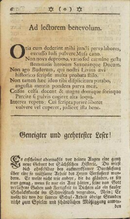 Ad lectorem benevolum.