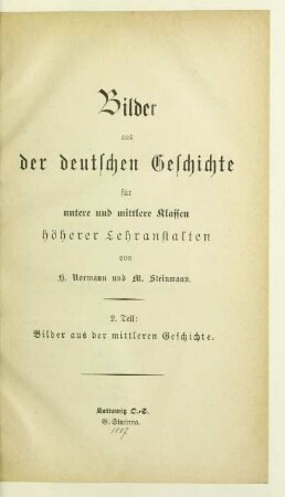 Th. 2: Bilder aus der mittleren Geschichte